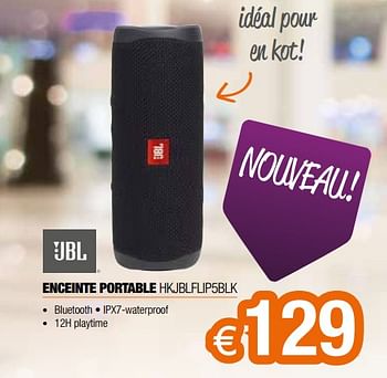 Promotions Jbl enceinte portable hkjblflip5blk - JBL - Valide de 01/10/2019 à 31/10/2019 chez Expert