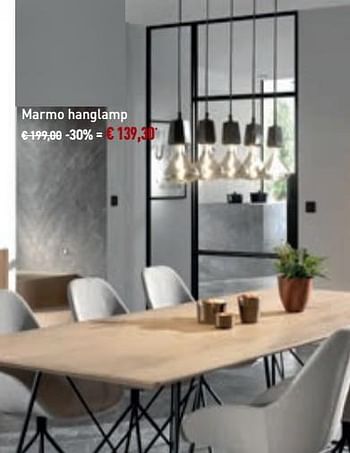 Promoties Marmo hanglamp - Bristol - Geldig van 29/09/2019 tot 29/10/2019 bij Overstock