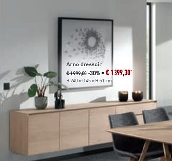Promoties Arno dressoir - Bristol - Geldig van 29/09/2019 tot 29/10/2019 bij Overstock
