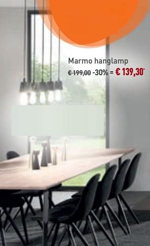 Promoties Marmo hanglamp - Bristol - Geldig van 29/09/2019 tot 29/10/2019 bij Overstock
