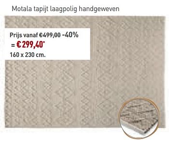 Promoties Motala tapijt laagpolig handgeweven - Bristol - Geldig van 29/09/2019 tot 29/10/2019 bij Overstock