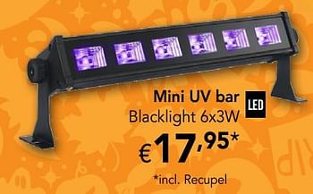Promoties Mini uv bar blacklight - Huismerk - Happyland - Geldig van 30/09/2019 tot 02/11/2019 bij Happyland
