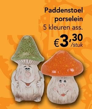 Promoties Paddenstoel porselein - Huismerk - Happyland - Geldig van 30/09/2019 tot 02/11/2019 bij Happyland