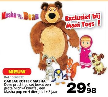 Promotions Cadeaukoffer masha - Masha & the Bear - Valide de 01/10/2019 à 08/12/2019 chez Maxi Toys