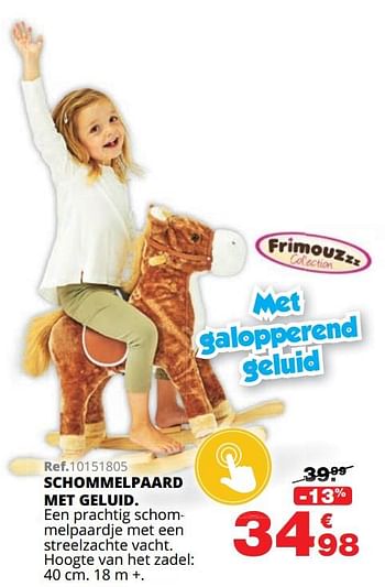 Promoties Schommelpaard met geluid - Frimouzzz - Geldig van 01/10/2019 tot 08/12/2019 bij Maxi Toys