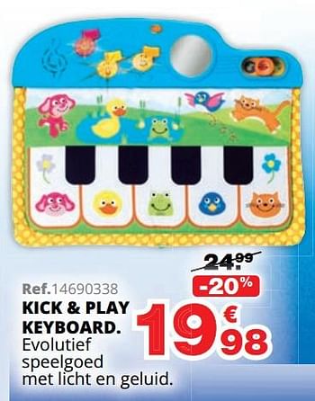 Promoties Kick + play keyboard - Huismerk - Maxi Toys - Geldig van 01/10/2019 tot 08/12/2019 bij Maxi Toys