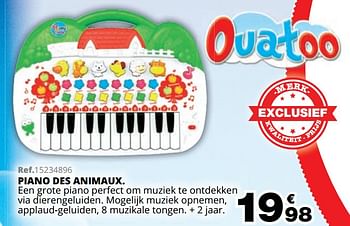 Promoties Piano des animaux - Ouatoo - Geldig van 01/10/2019 tot 08/12/2019 bij Maxi Toys