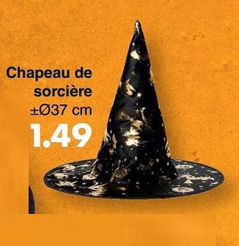 Promotions Chapeau de sorcière - Produit maison - Wibra - Valide de 07/10/2019 à 19/10/2019 chez Wibra