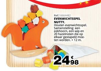 Promoties Evenwichtsspel nutty - Janod - Geldig van 01/10/2019 tot 08/12/2019 bij Maxi Toys