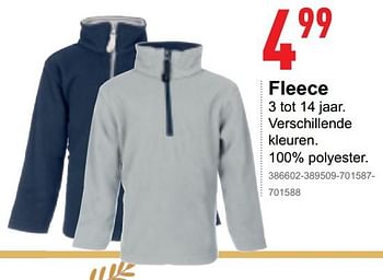 Promoties Fleece - Huismerk - Trafic  - Geldig van 09/10/2019 tot 13/10/2019 bij Trafic