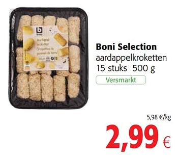 Promoties Boni selection aardappelkroketten - Boni - Geldig van 09/10/2019 tot 22/10/2019 bij Colruyt