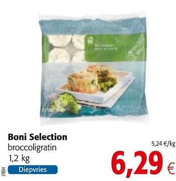 Promoties Boni selection broccoligratin - Boni - Geldig van 09/10/2019 tot 22/10/2019 bij Colruyt