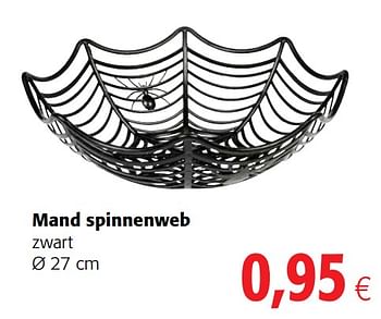 Promoties Mand spinnenweb zwart - Huismerk - Colruyt - Geldig van 09/10/2019 tot 22/10/2019 bij Colruyt