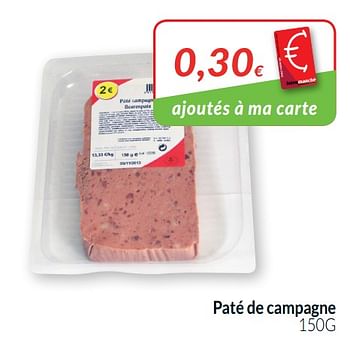Promoties Paté de campagne - Huismerk - Intermarche - Geldig van 01/10/2019 tot 31/10/2019 bij Intermarche