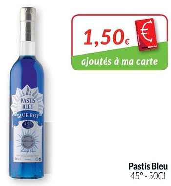 Blue Roy® pastis bleu 45% vol. 50cl - Boutique Lecomte-Blaise