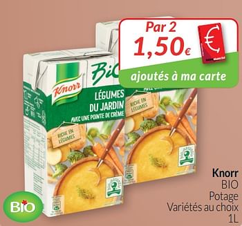 Promotions Knorr bio potage - Knorr - Valide de 01/10/2019 à 31/10/2019 chez Intermarche