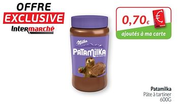 Promotions Patamilka pâte à tartiner - Milka - Valide de 01/10/2019 à 31/10/2019 chez Intermarche