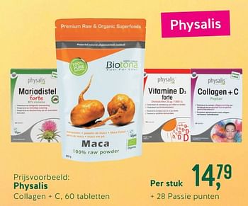 Promotions Physalis collagen + c - Physalis - Valide de 07/10/2019 à 03/11/2019 chez Holland & Barret