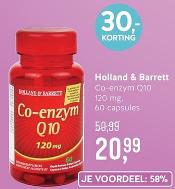 Promoties Holland + barrett co-enzym q10 - Huismerk - Holland & Barrett - Geldig van 07/10/2019 tot 03/11/2019 bij Holland & Barret