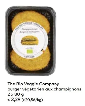 Promotions The bio veggie company burger végétarien aux champignons - The Bio Veggie Company - Valide de 02/10/2019 à 05/11/2019 chez Bioplanet