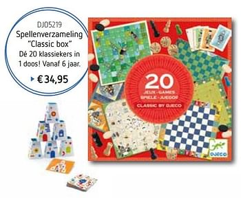 Promoties Spellenverzameling classic box - D jeco - Geldig van 06/10/2019 tot 31/12/2019 bij De Speelvogel