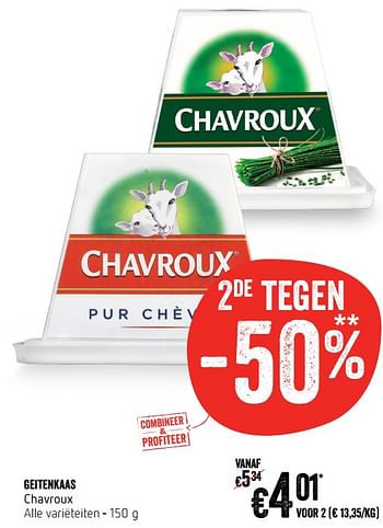 Promoties Geitenkaas chavroux - Chavroux - Geldig van 10/10/2019 tot 16/10/2019 bij Delhaize
