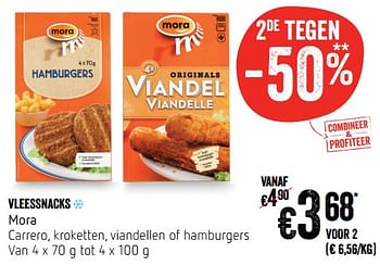 Promoties Vleessnacks mora - Mora - Geldig van 10/10/2019 tot 16/10/2019 bij Delhaize