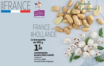 Promoties Champignons blancs pieds coupés - Huismerk - Auchan - Geldig van 09/10/2019 tot 15/10/2019 bij Auchan