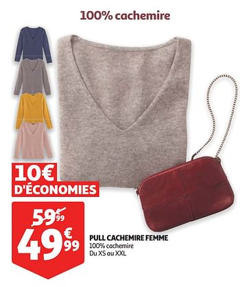 Promoties Pull cachemire femme - Huismerk - Auchan - Geldig van 09/10/2019 tot 15/10/2019 bij Auchan