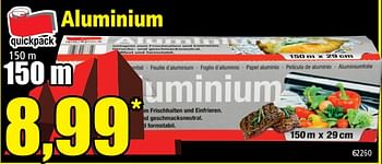 Promoties Aluminium - Quickpack - Geldig van 09/10/2019 tot 15/10/2019 bij Norma