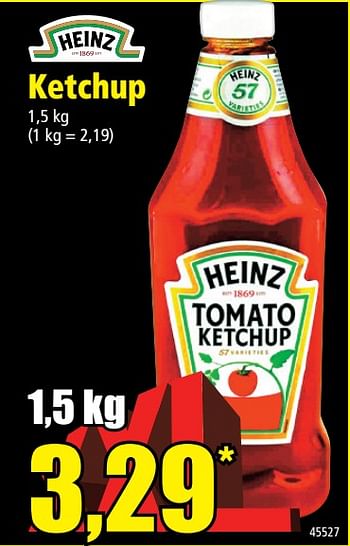 Promotions Ketchup - Heinz - Valide de 09/10/2019 à 15/10/2019 chez Norma