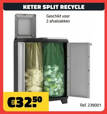 Promoties Keter split recycle - Keter - Geldig van 14/10/2019 tot 31/10/2019 bij Bouwcenter Frans Vlaeminck