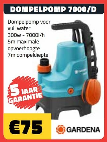 Promoties Gardena dompelpomp 7000-d - Gardena - Geldig van 14/10/2019 tot 31/10/2019 bij Bouwcenter Frans Vlaeminck