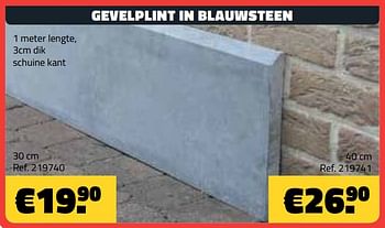 Promoties Gevelplint in blauwsteen - Huismerk - Bouwcenter Frans Vlaeminck - Geldig van 14/10/2019 tot 31/10/2019 bij Bouwcenter Frans Vlaeminck