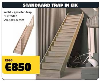 Promoties Standaard trap in eik - Huismerk - Bouwcenter Frans Vlaeminck - Geldig van 14/10/2019 tot 31/10/2019 bij Bouwcenter Frans Vlaeminck