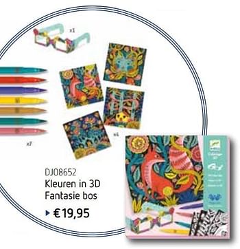 Promoties Kleuren in 3d fantasie bos - D jeco - Geldig van 06/10/2019 tot 31/12/2019 bij De Speelvogel