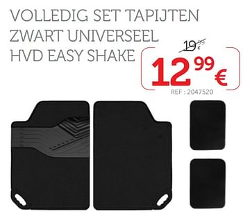 Promoties Volledig set tapijten zwart universeel hvd easy shake - HVD - Geldig van 09/10/2019 tot 12/11/2019 bij Auto 5
