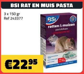 Promoties Bsi rat en muis pasta - BSI - Geldig van 14/10/2019 tot 31/10/2019 bij Bouwcenter Frans Vlaeminck
