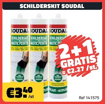 Promotions Schilderskit soudal - Soudal - Valide de 14/10/2019 à 31/10/2019 chez Bouwcenter Frans Vlaeminck