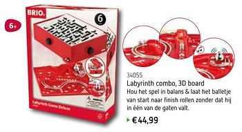 Promoties Labyrinth combo, 3d board - Brio - Geldig van 06/10/2019 tot 31/12/2019 bij De Speelvogel