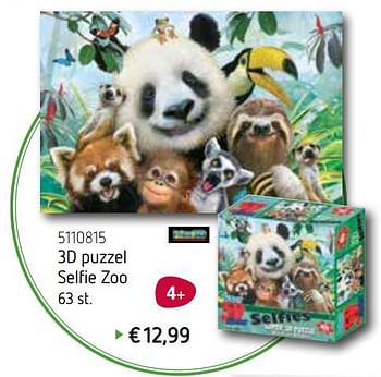 Promoties 3d puzzel selfie zoo - Prime 3d - Geldig van 06/10/2019 tot 31/12/2019 bij De Speelvogel