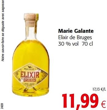 Promotions Marie galante elixir de bruges - Marie Galante - Valide de 09/10/2019 à 22/10/2019 chez Colruyt