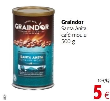 Promotions Graindor santa anita café moulu - Graindor - Valide de 09/10/2019 à 22/10/2019 chez Colruyt