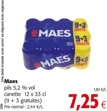 Promoties Maes pils - Maes - Geldig van 09/10/2019 tot 22/10/2019 bij Colruyt