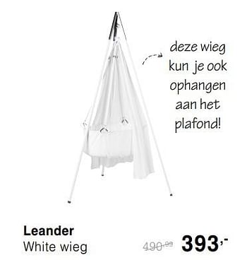Promoties Leander white wieg - Leander - Geldig van 13/10/2019 tot 19/10/2019 bij Baby & Tiener Megastore