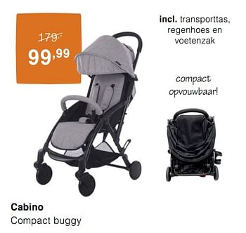 Promoties Cabino compact buggy - Cabino - Geldig van 13/10/2019 tot 19/10/2019 bij Baby & Tiener Megastore