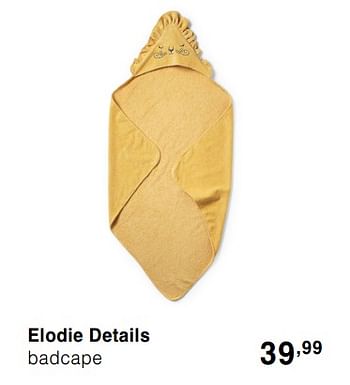 Promoties Elodie details badcape - Elodie Details - Geldig van 13/10/2019 tot 19/10/2019 bij Baby & Tiener Megastore