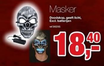 Promoties Masker batterijen - Huismerk - Paradisio - Geldig van 08/10/2019 tot 01/11/2019 bij Paradisio
