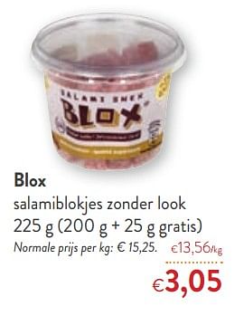 Promoties Blox salamiblokjes zonder look - Blox - Geldig van 09/10/2019 tot 22/10/2019 bij OKay