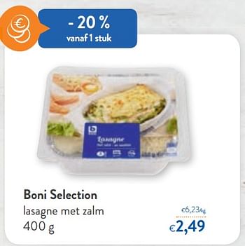 Promoties Boni selection lasagne met zalm - Boni - Geldig van 09/10/2019 tot 22/10/2019 bij OKay